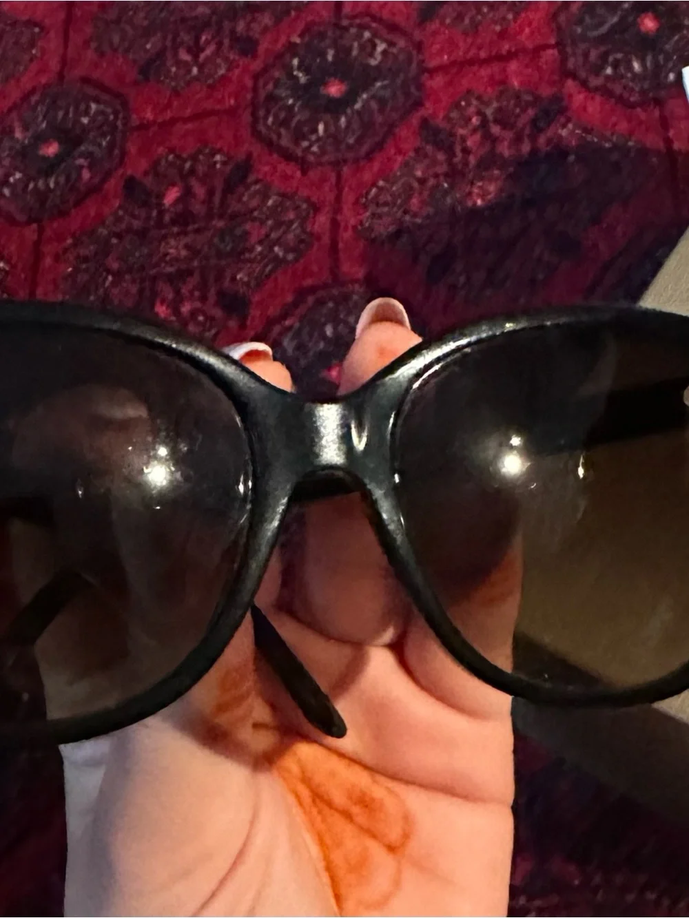 Versace Black Cat-Eye Sunglasses with Branded Case